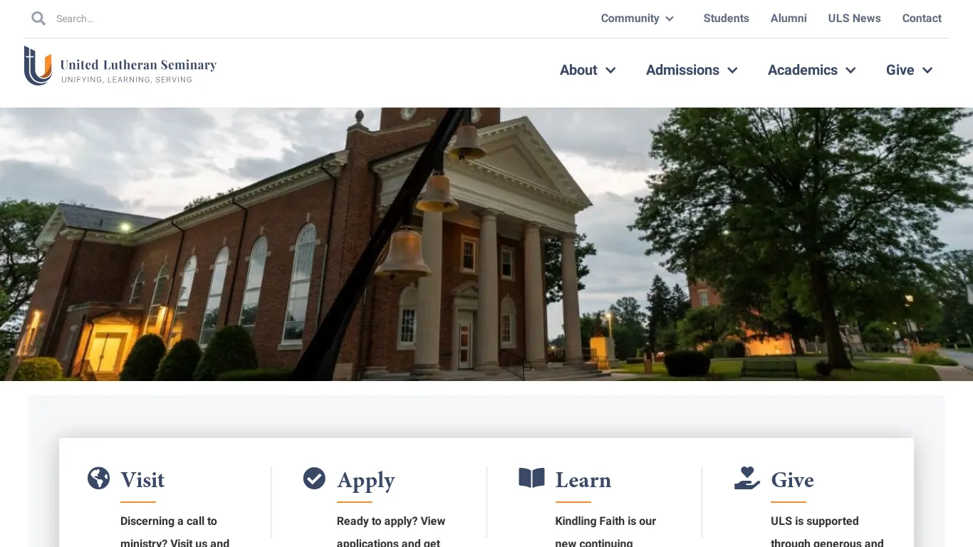 United Lutheran Seminary's old website